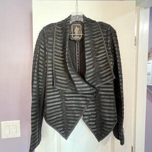 My Tribe Leather Ribbon Jacket